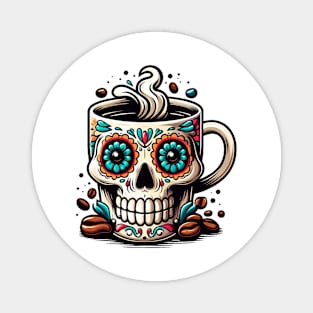 Skull Coffee Magnet